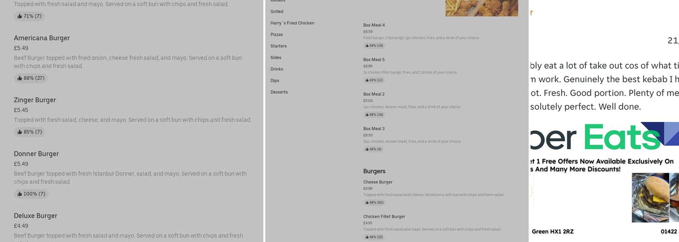 Harry's Grill House Menu