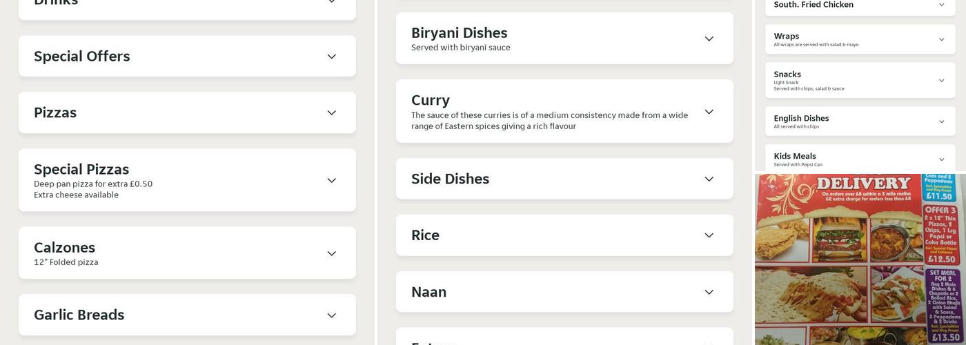 Rye Lane Fast Food Menu