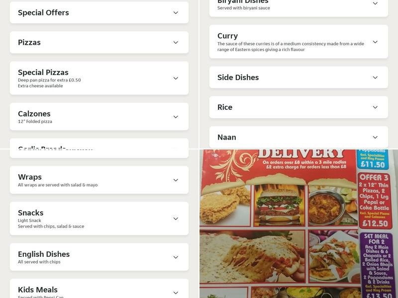 Rye Lane Fast Food Menu