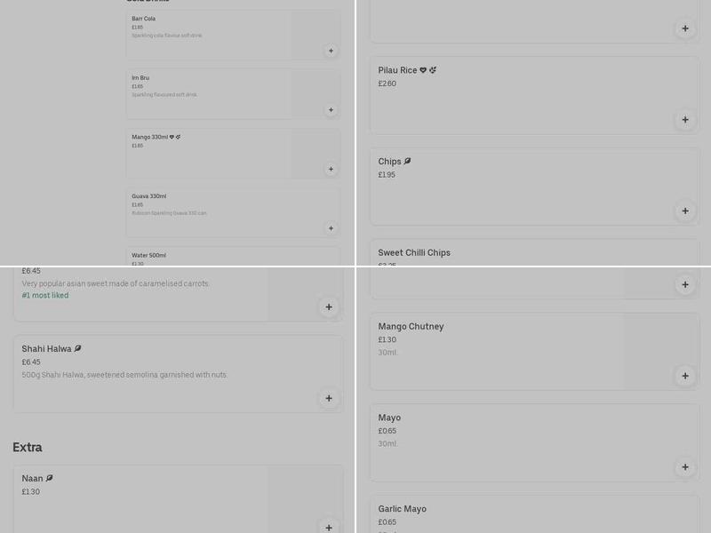 Amaans Takeaway Menu