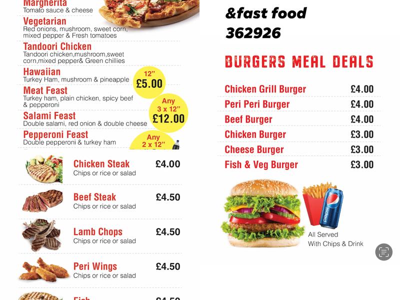 New B (Bismillah) Roti House & Fast food Menu