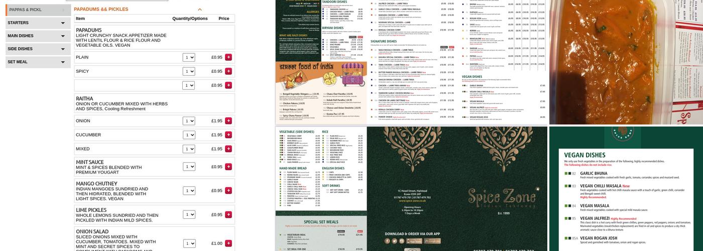 Spice Zone ®️ Menu