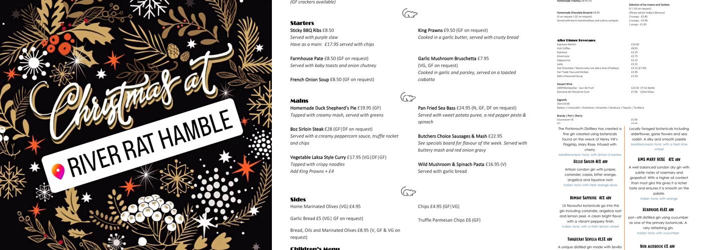 River Rat Hamble Menu