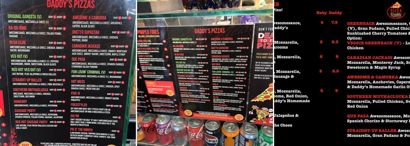 Pizza Daddy Menu
