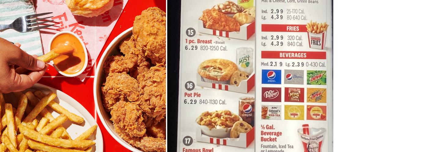 KFC Menu