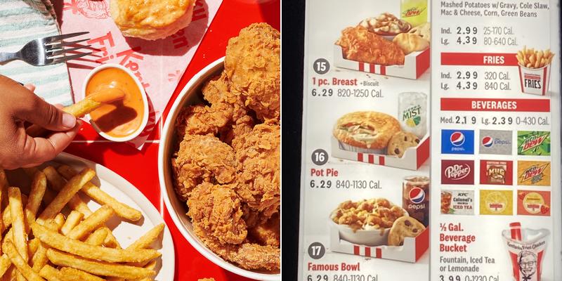 KFC Menu