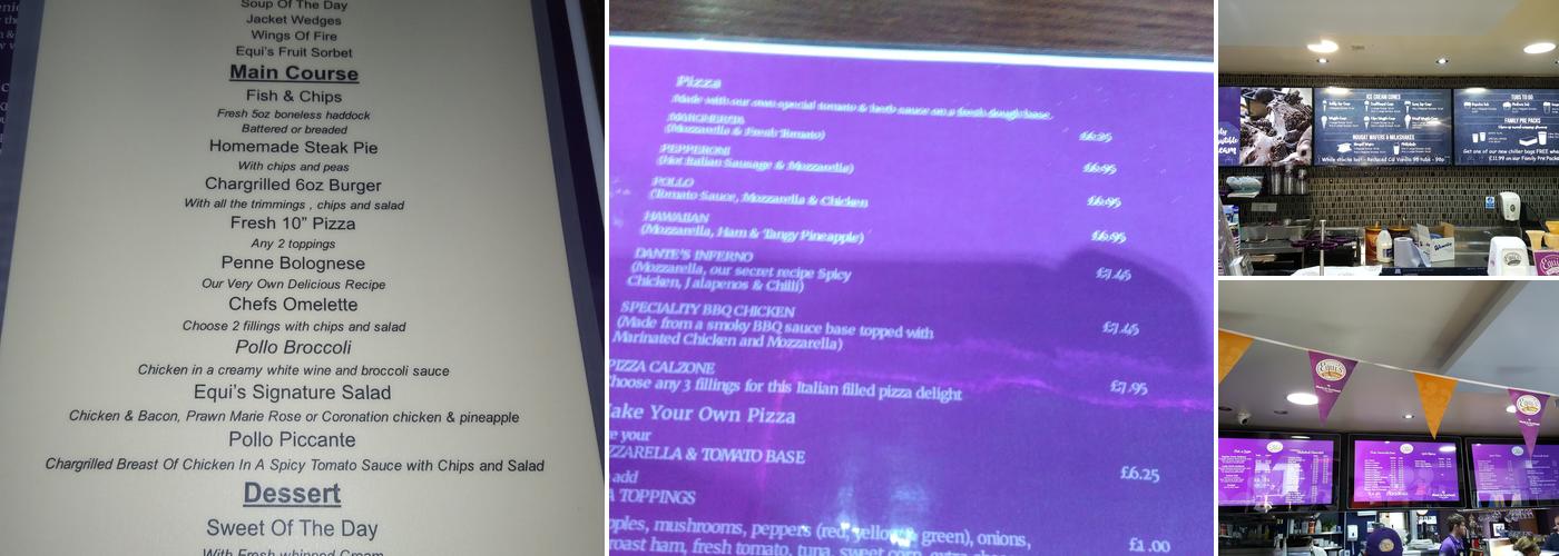 Equi's Hamilton Menu