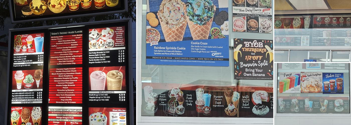 Bruster's Real Ice Cream Menu