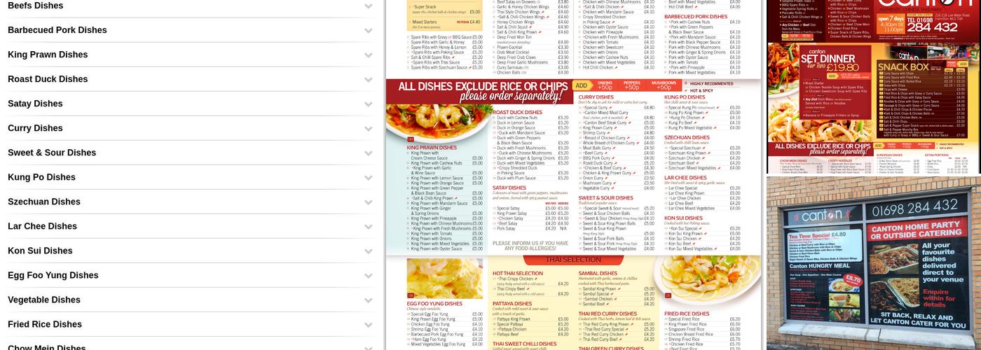 Canton Menu