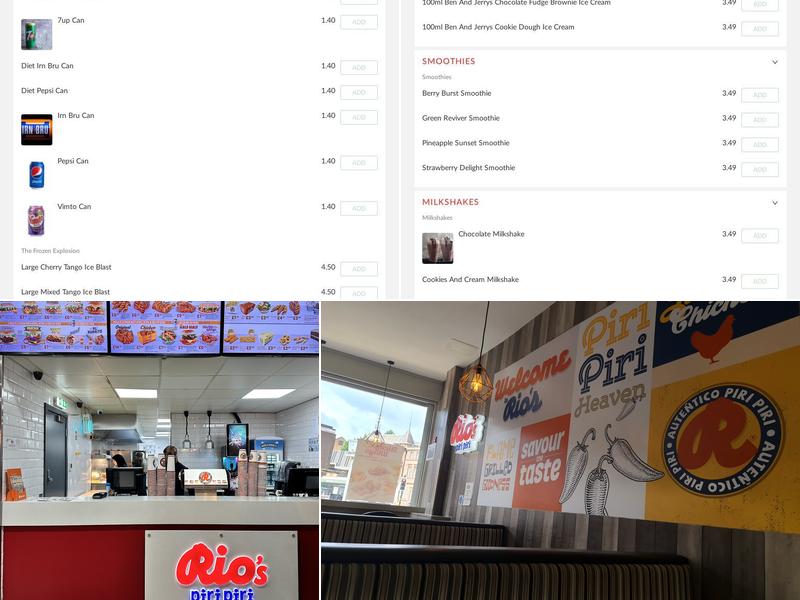 Rios Piri Piri Hamilton Menu