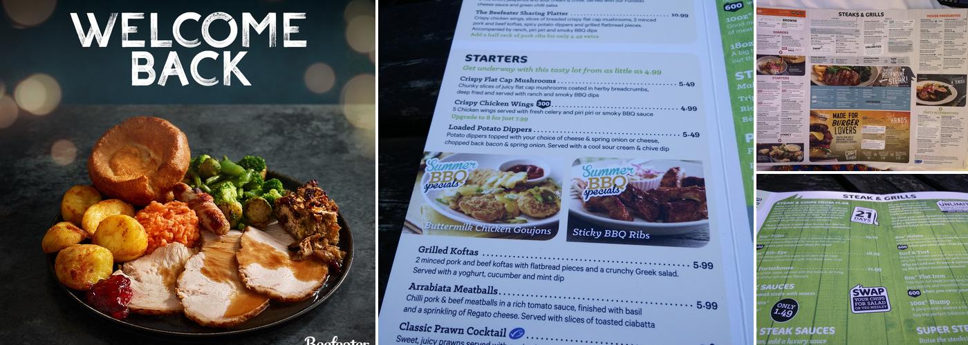 Smugglers Haunt Beefeater Menu