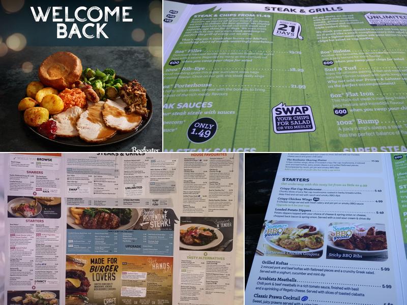 Smugglers Haunt Beefeater Menu