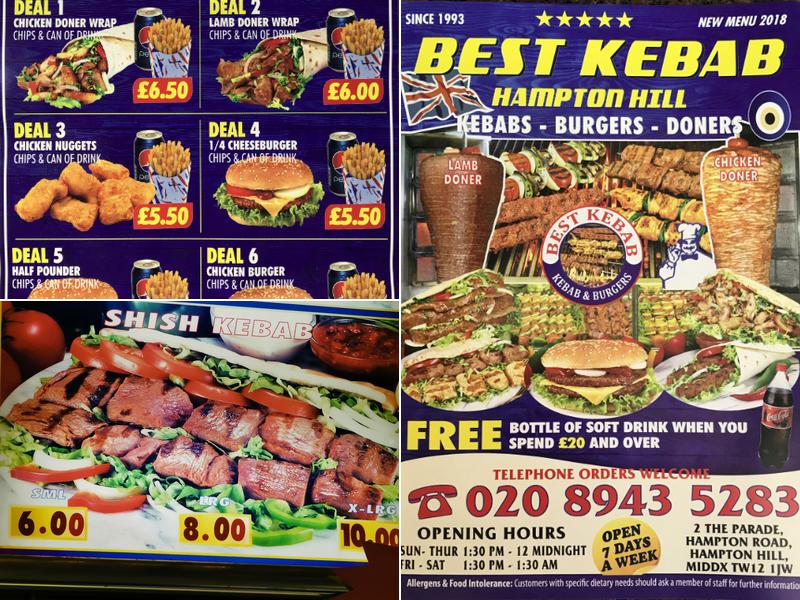 Best Kebab Hampton Hill Menu