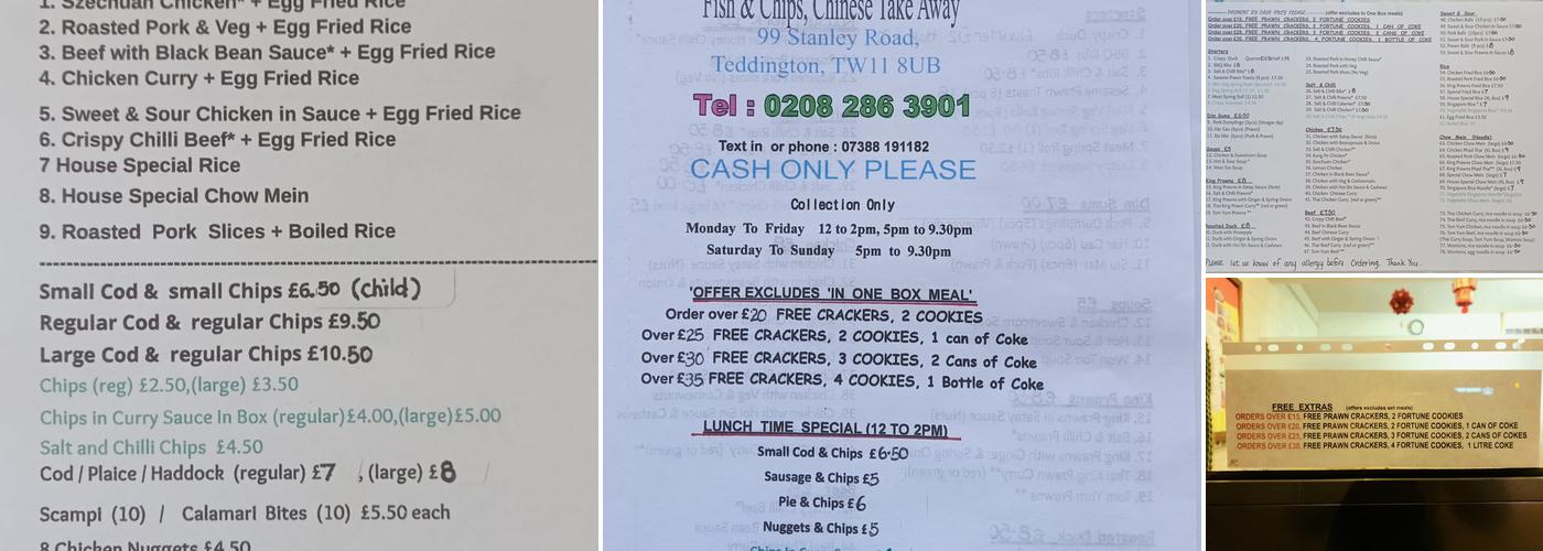 Regency Fish Bar - Teddington Menu