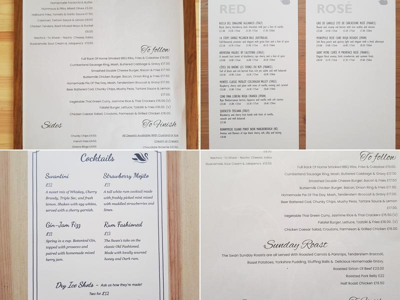 The Swan Menu