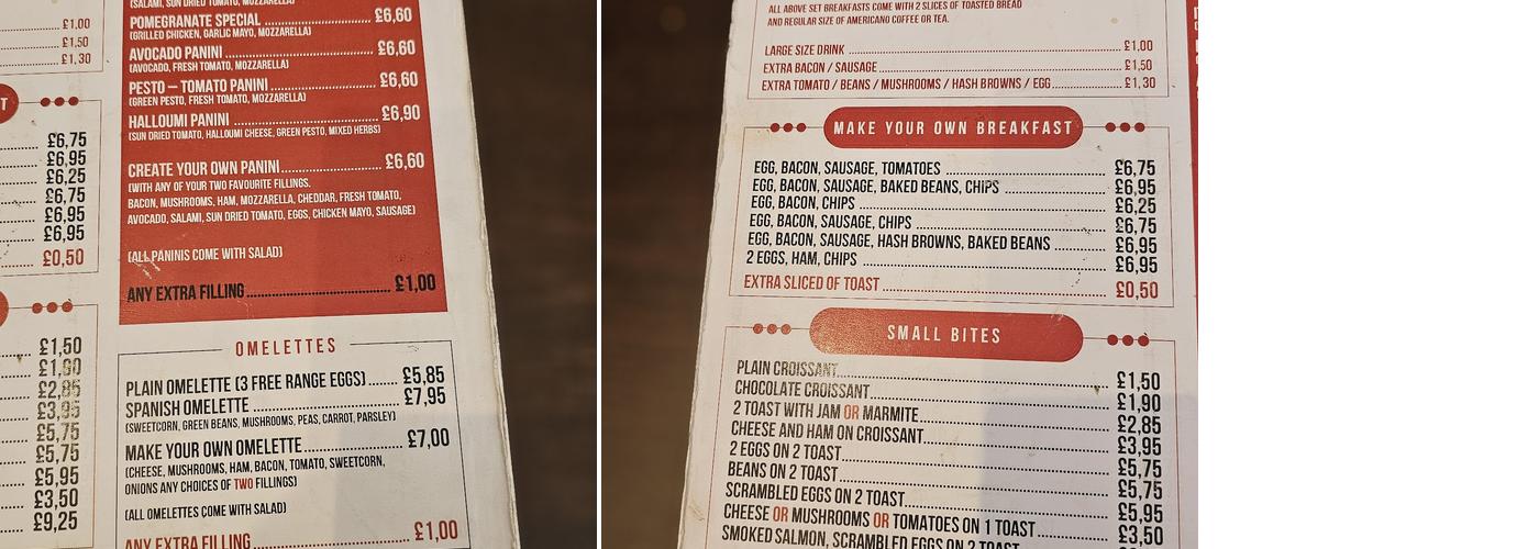 Pomegranate Bistro Menu