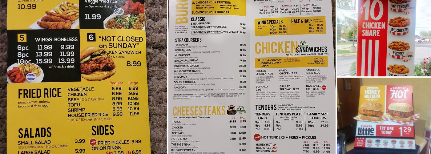 KFC Menu