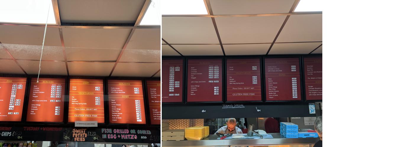 Teddington Fish Bar Menu