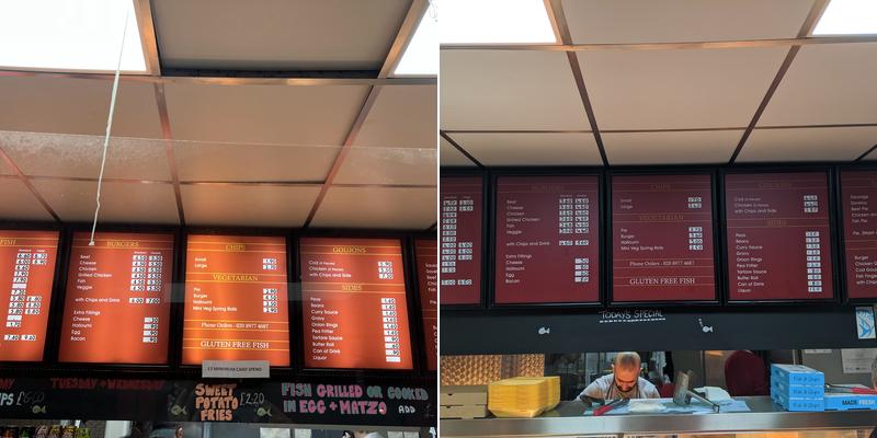 Teddington Fish Bar Menu
