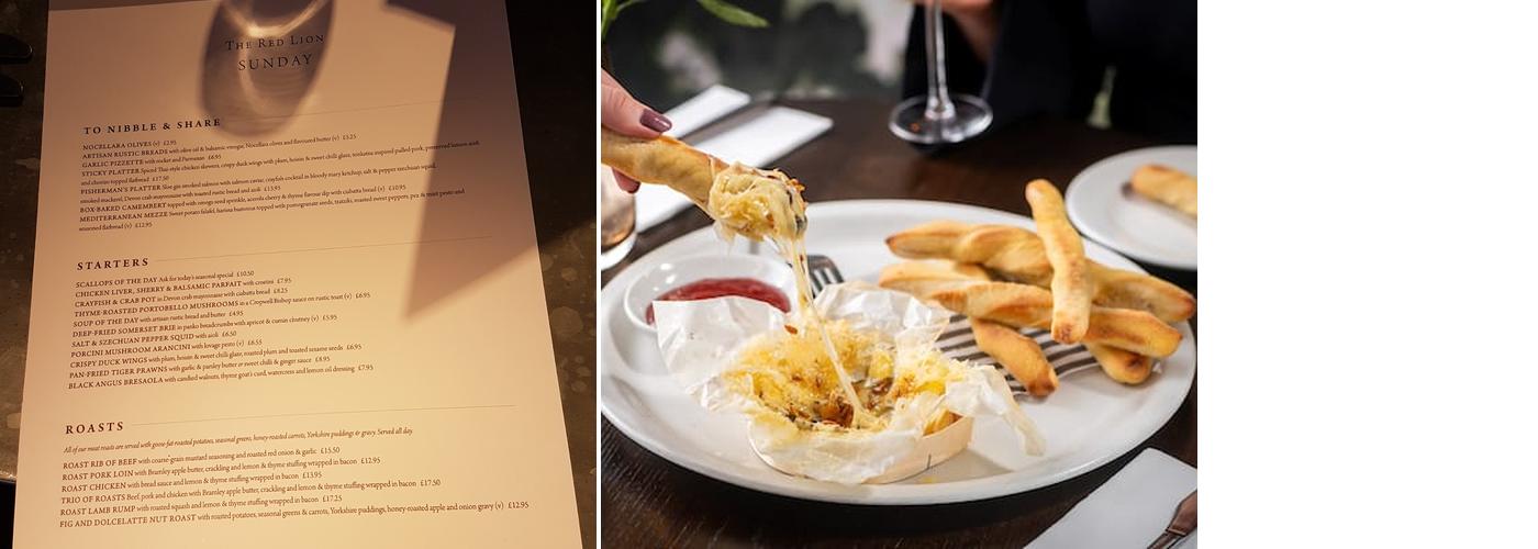 Red Lion Handcross Menu