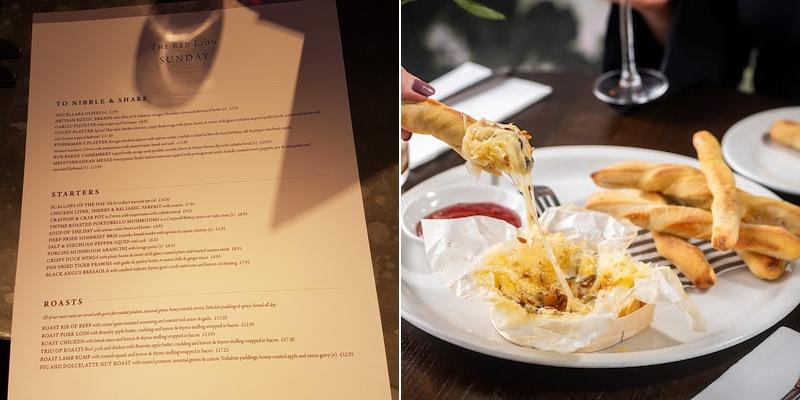 Red Lion Handcross Menu