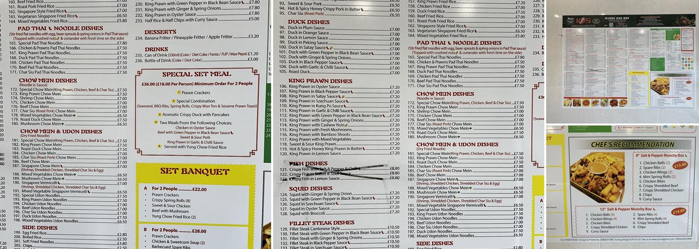 105 Chinese takeaway Menu