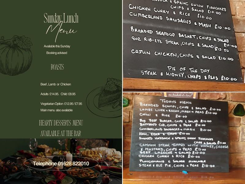 The Royal Oak Menu
