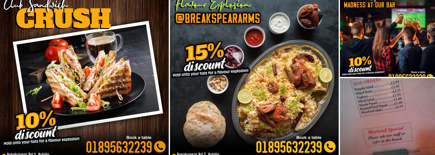 Breakspear Arms Menu