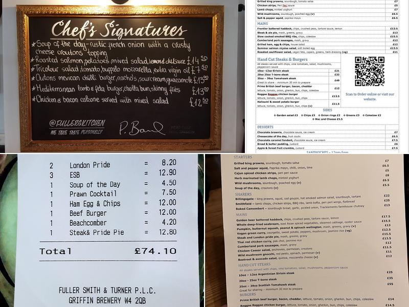 The White Hart Harlington Menu
