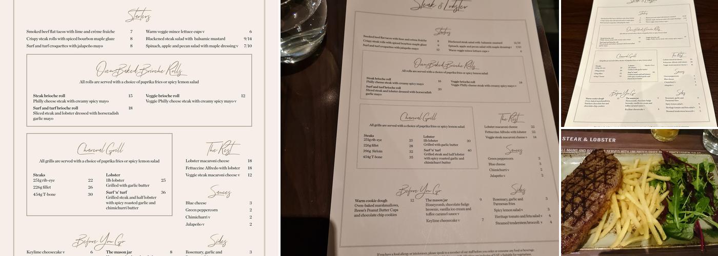 Steak & Lobster Heathrow Menu