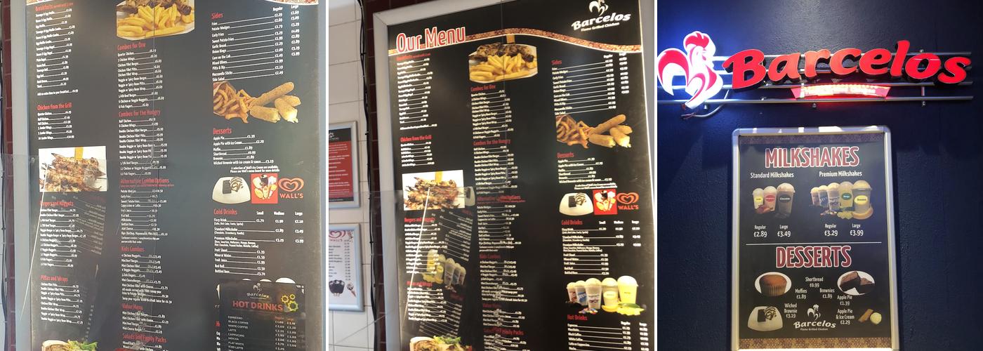 Barcelos Menu