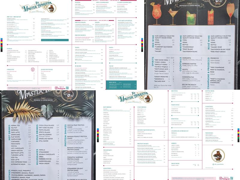 The Master Barista Menu