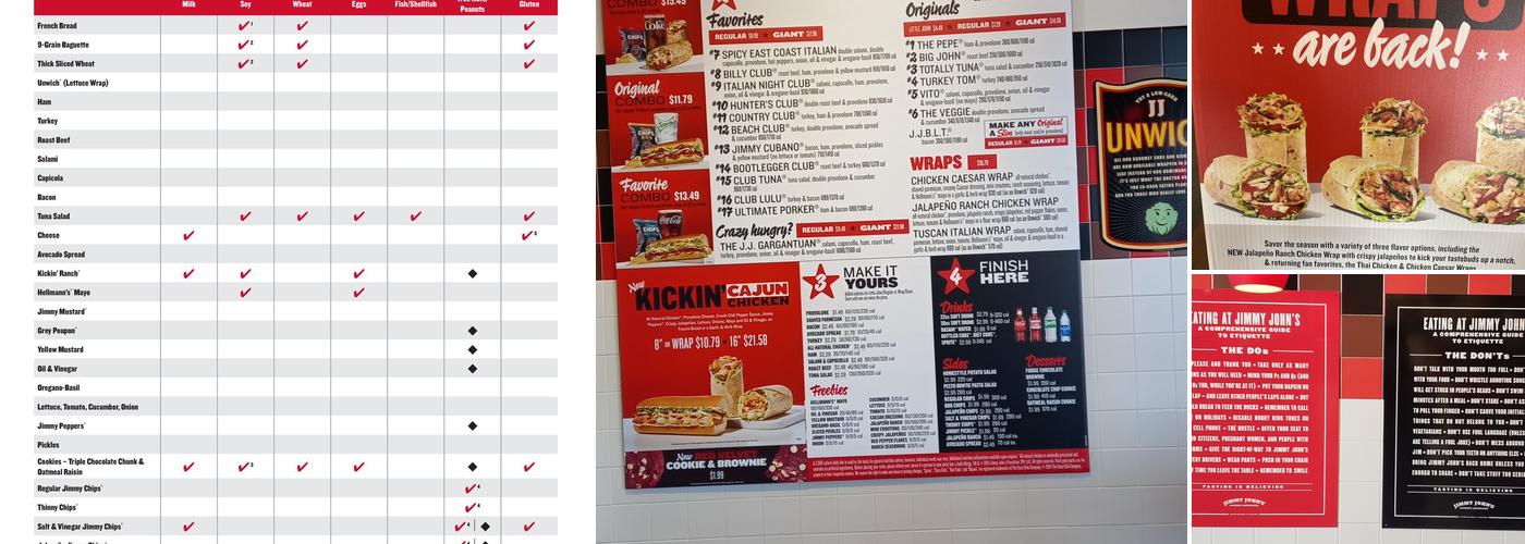 Jimmy John's Menu