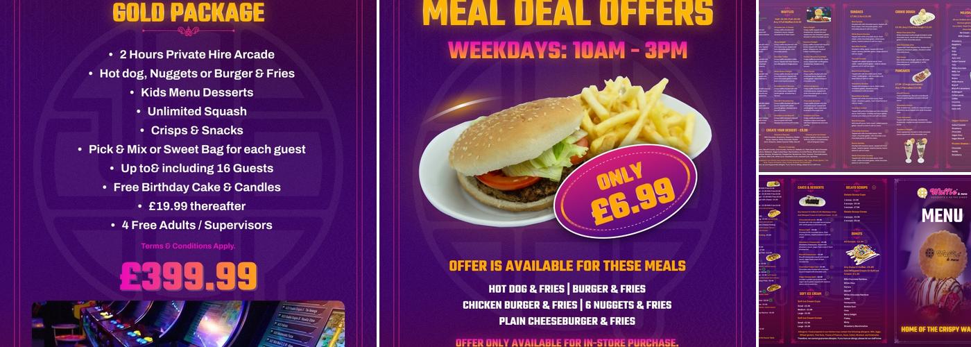 Waffle & More Harlow Menu