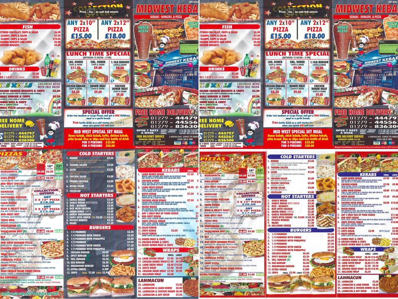 Midwest Kebab Menu
