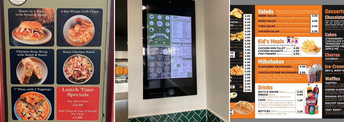 Cafe Pizzeria Express Harlow Menu