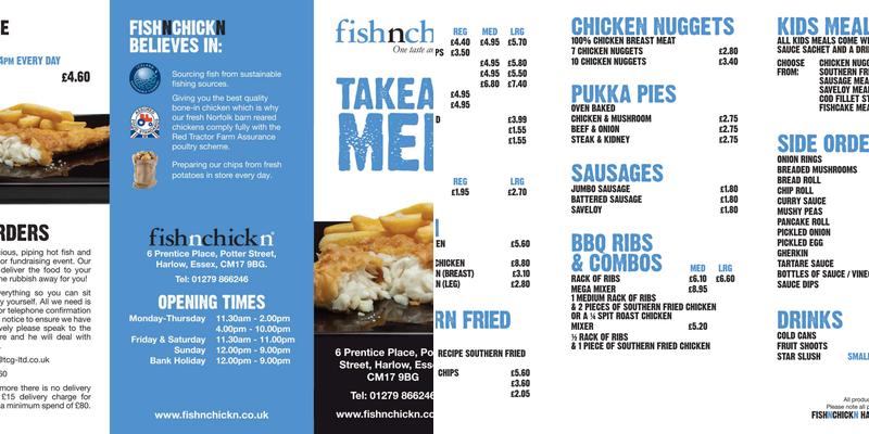 fishnchickn Harlow Menu
