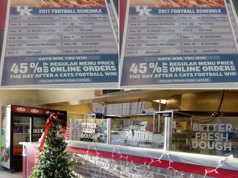 Papa Johns Pizza Menu