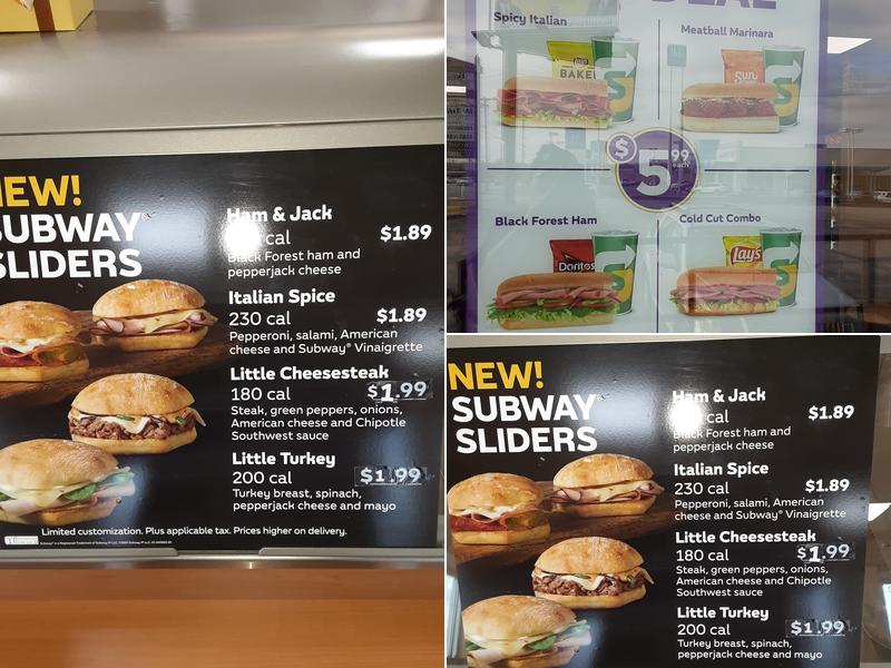 Subway Menu