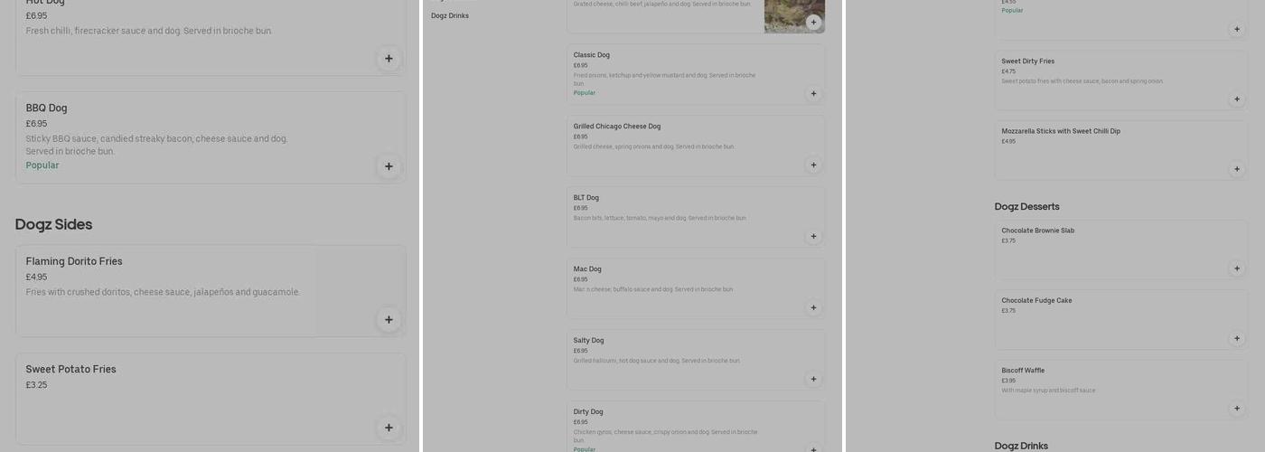 The Green Spice Menu