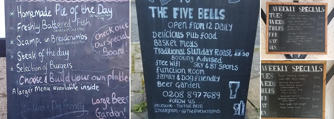 The Five Bells Menu