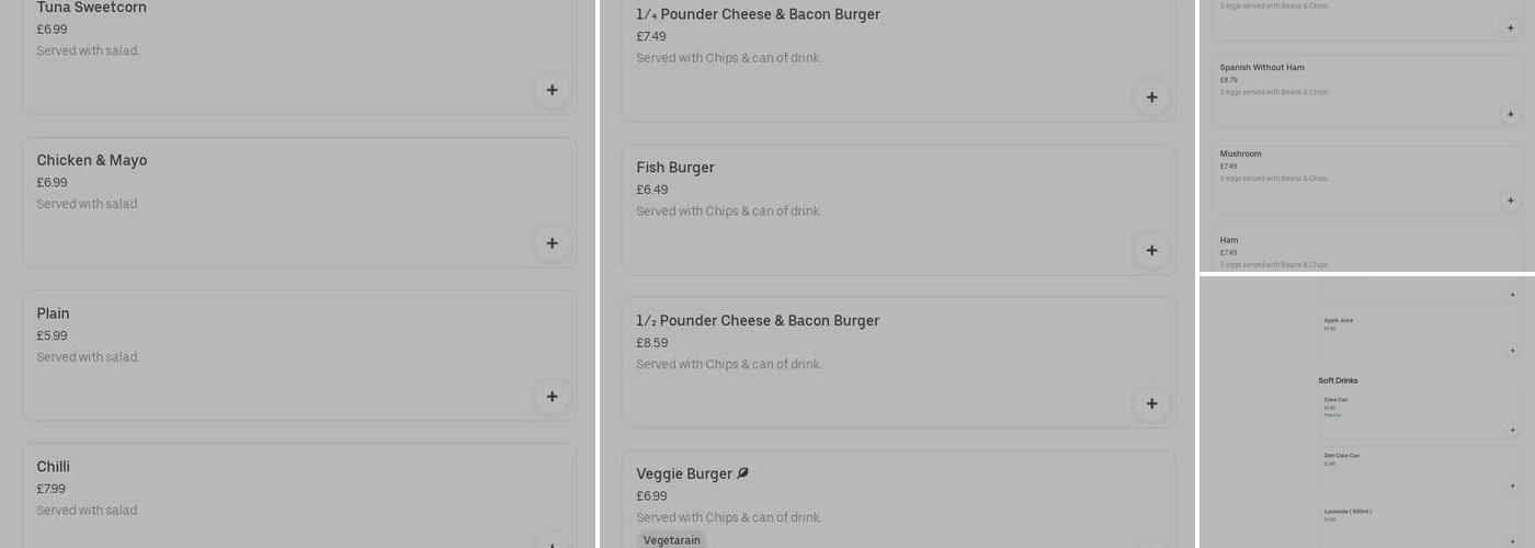 The Seafood Shack Menu