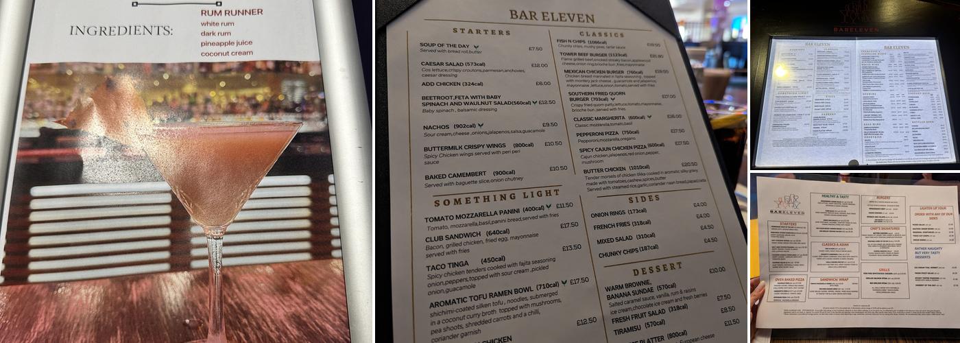 Renaissance Bar Eleven Menu