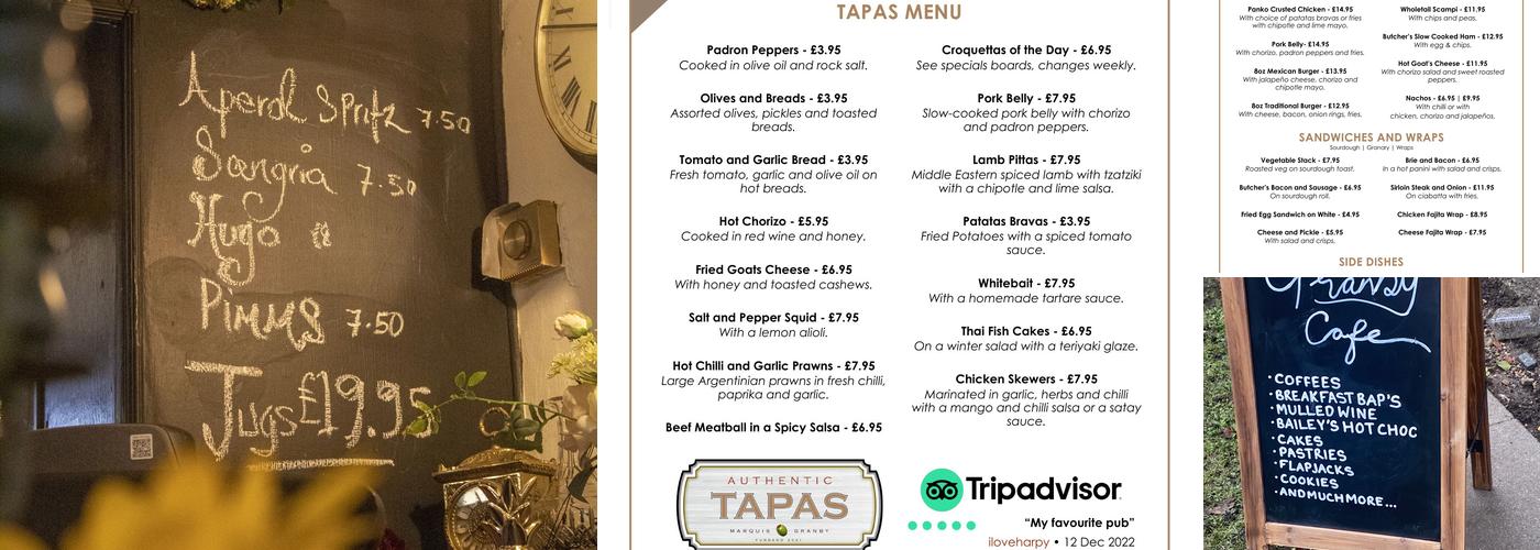 Marquis Of Granby Menu