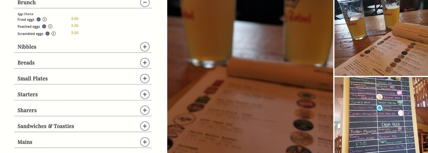 The Harpenden Arms, Harpenden Menu