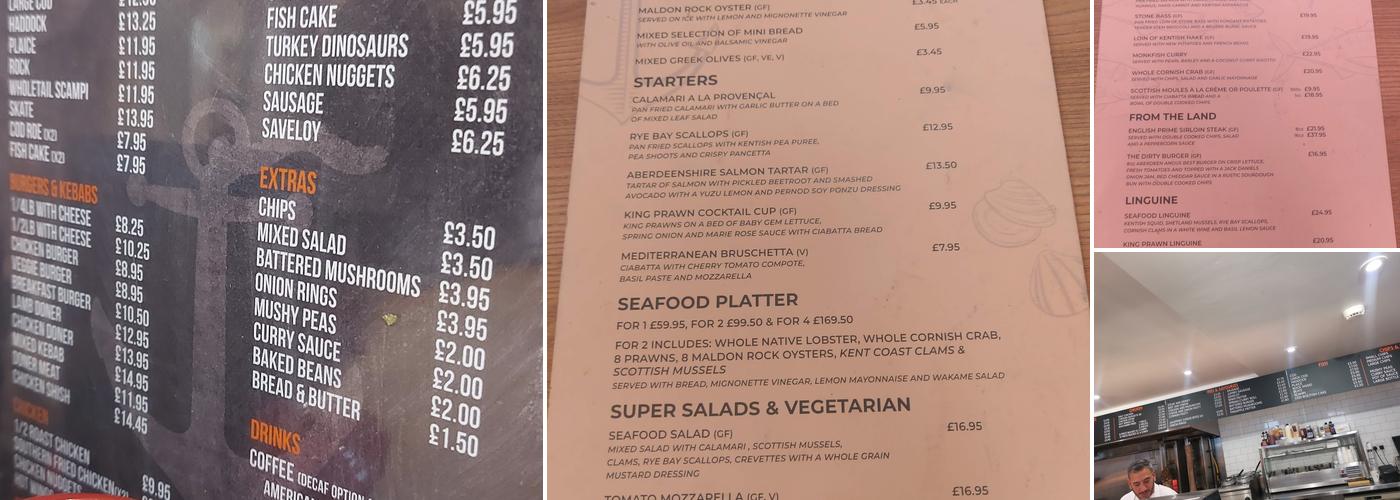 The Chequers Fish Bar Menu
