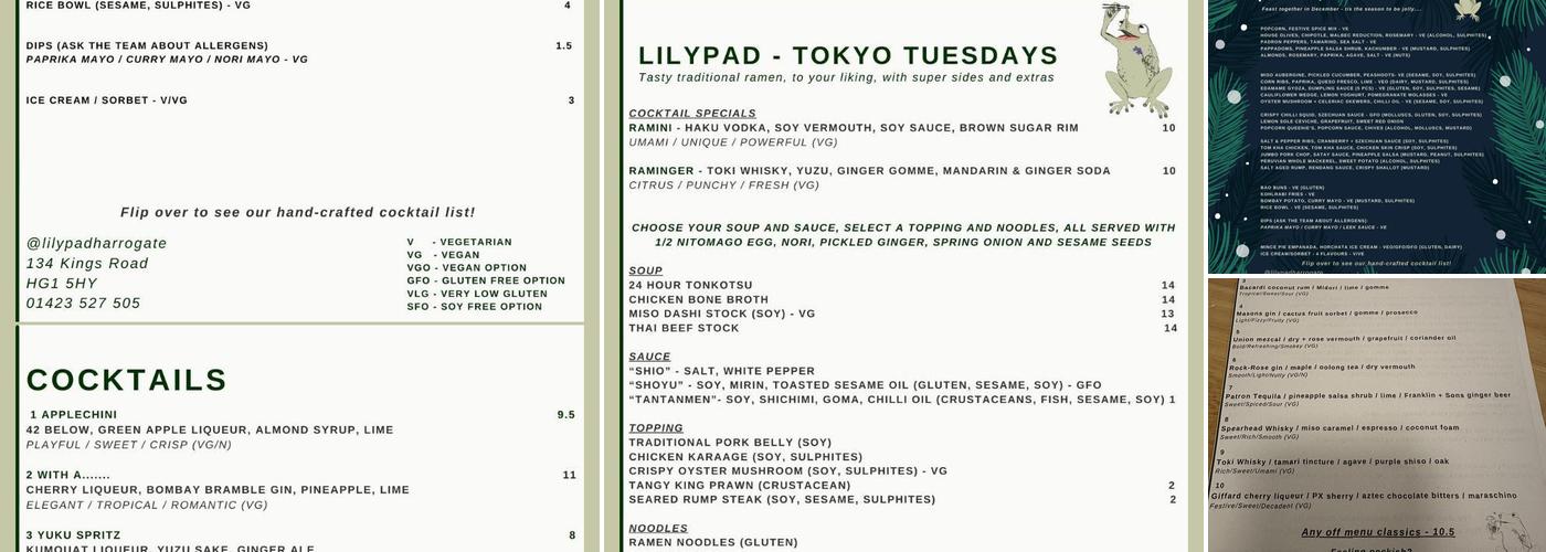 lilypad ´ Menu