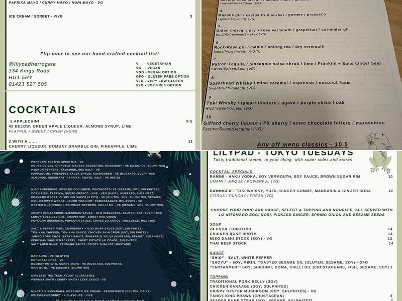 lilypad ´ Menu