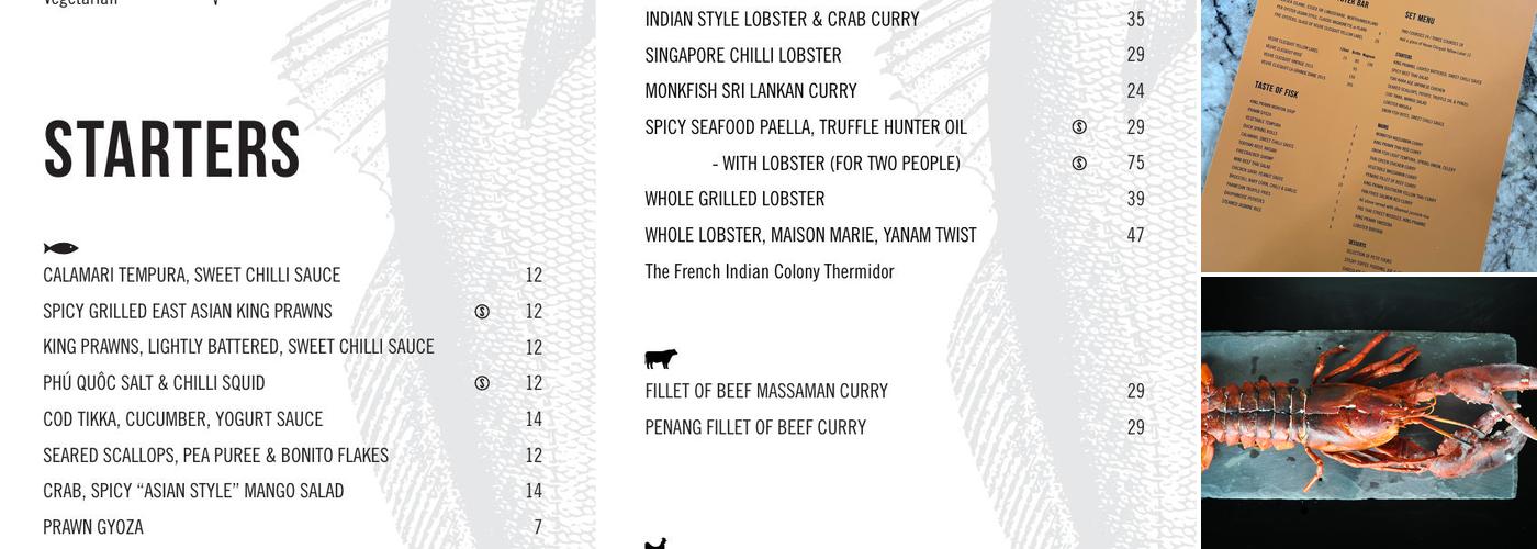 FISK Montpellier Mews Menu