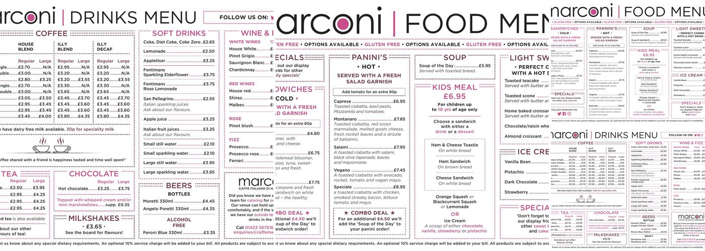 Caffe Marconi Menu